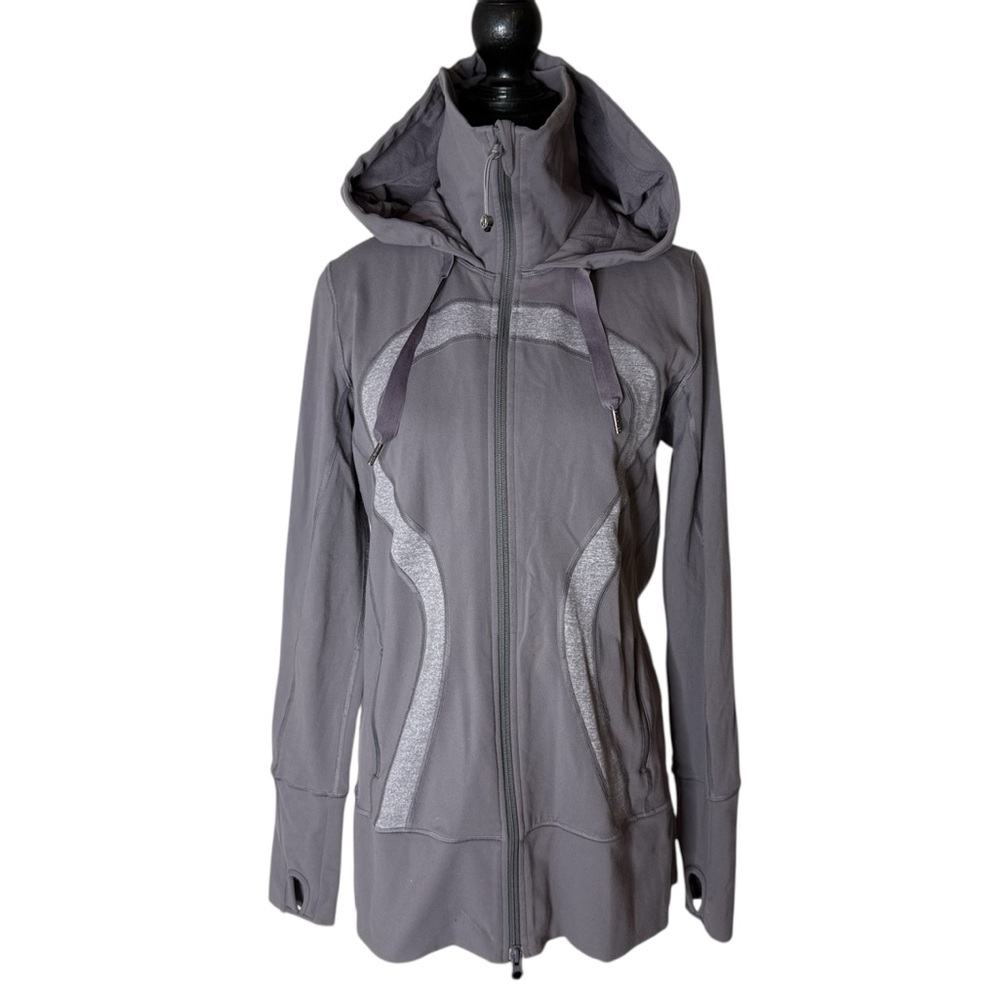 LULULEMON Vintage Hooded Define Jacket Magnum Lavender Zip Up Thumb Holes 10